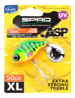 ASP Jiggin&#039; spinner UV XL Firetiger 50gr