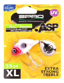 ASP Jiggin&#039; spinner UV XL Red head 35gr