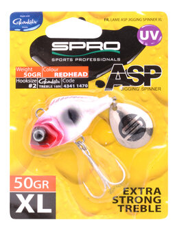 ASP Jiggin&#039; spinner UV XL Red head 50gr