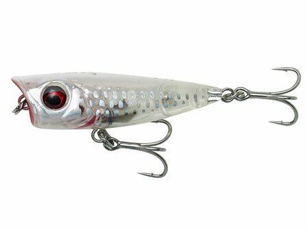 SG 3D 3D MINNOW POPPER 4.3cm / 2.6g F chrystal white