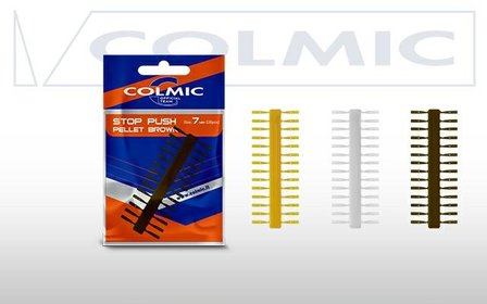 COLMIC STOP PUSH 7mm (28pcs): BROWN