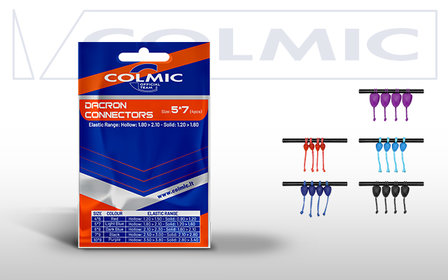 COLMIC DACRON CONNECTORS: SMALL 4*6mm (RED - 4pcs)