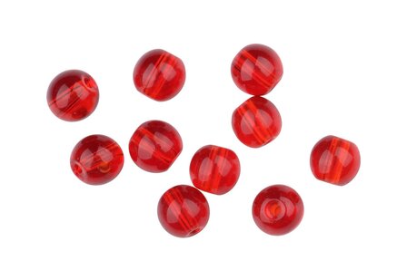 Spro Round Smooth Glass Beads - Red Ruby 6mm