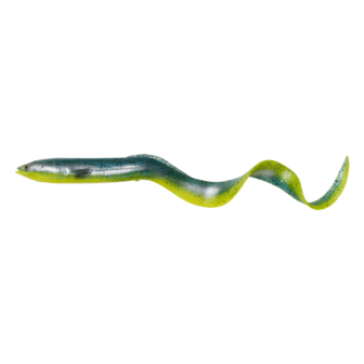 SG 4D Real eel 15cm / 12g -Green yellow glitter