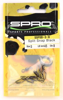 Spro Split snap black / size 1- 10LB