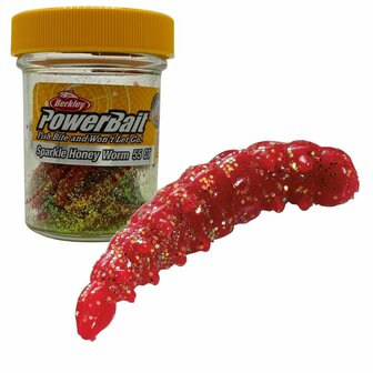 Powerbait Sparkle honey worm / red