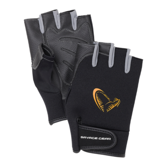 savage gear Handschoenen- NEOPREEN HALVE VINGER XL ZWART