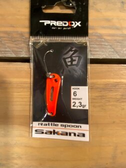 Predox Sakana rattle spoon - 2.3g #6 - Orange