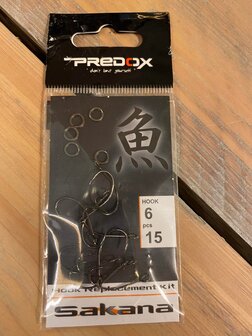 Predox Sakana hook replacement kit #6 / reserve haakjes voor spoons