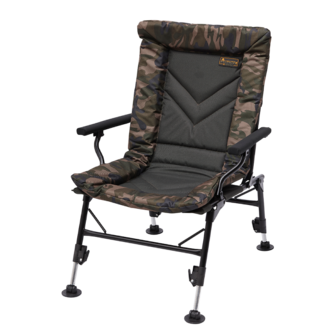 AVENGER COMFORT CAMO CHAIR W/ARMRESTS & COVERS 140KG