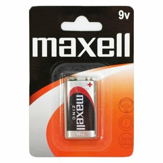 Batterij maxell Zinc 9V / 2st.