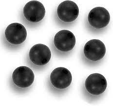 Albatros soft rubber beads 8mm black