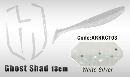 Herakles Ghost shad 13 cm / White silver