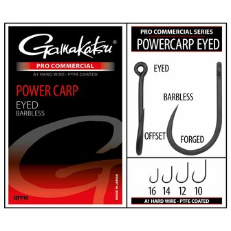 Gamakatsu PRO COMMERICAL POWER CARP EYED A1 PTFE