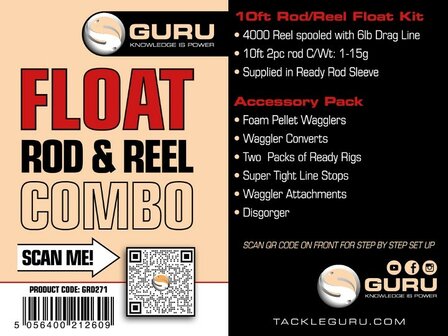 Guru 10&#039; Float rod &amp; reel combo