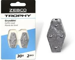 Zebco Coffin / zeskant lood 50g / 2st.