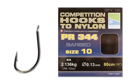 Preston BARBED PR COMPETITION HOOKS TO NYLON