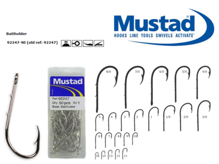 Mustad beak baitholder 92247-NI (10st.)