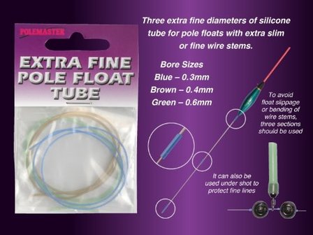 Polemaster extra fine pole float tube / siliconen voor dobbers