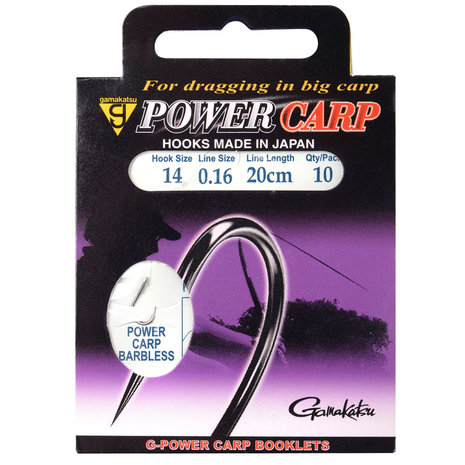 Gamakatsu Power Carp onderlijnen Barbless