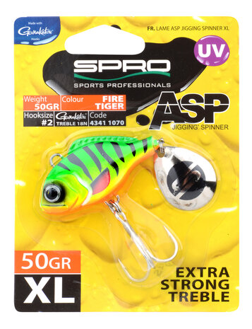 ASP Jiggin' spinner UV XL Firetiger 50gr