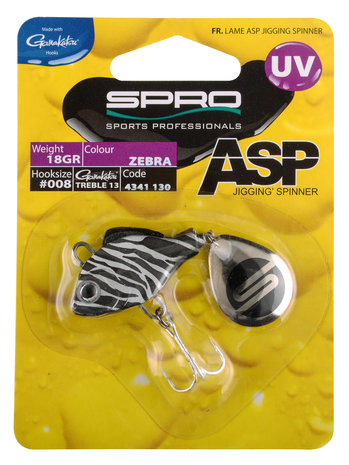 ASP Jiggin' spinner UV zebra 18gr