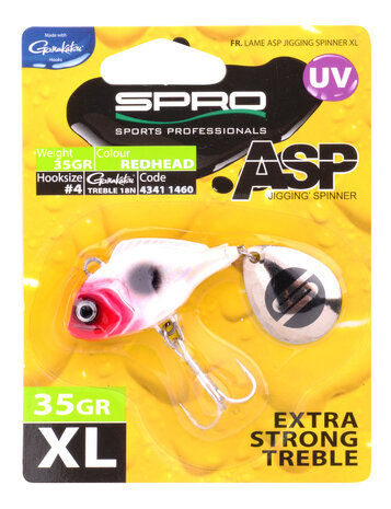 ASP Jiggin' spinner UV XL Red head 35gr