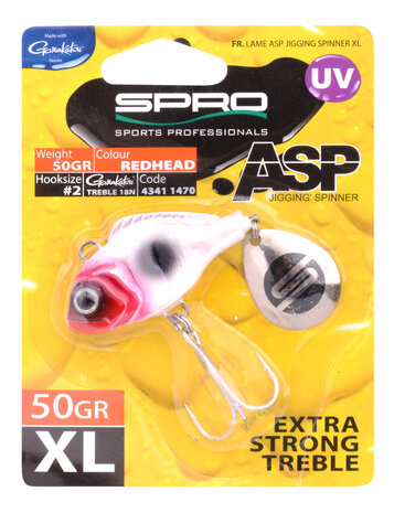 ASP Jiggin' spinner UV XL Red head 50gr