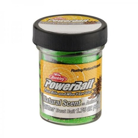 Berkley PowerBait- ANIJS- Natural glitter -Spring green/black