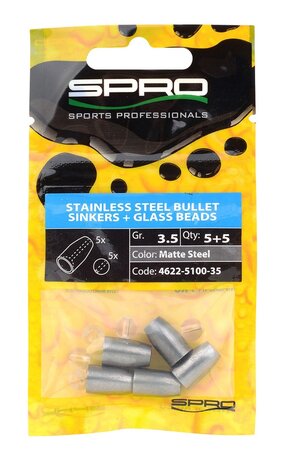 Spro Stainless Steel Bullet Sinkers - 1,8g