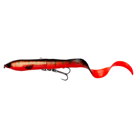 SG 3D HARD EEL 2+1 17CM 50G SLOW SINKING RED N BLACK