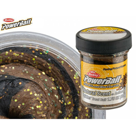 Berkley PowerBait- ANIJS- Natural glitter - Black & brown twist