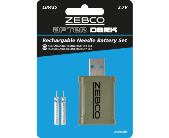 Zebco After Dark LIR425/3.7V Rechargable Needle Battery Set