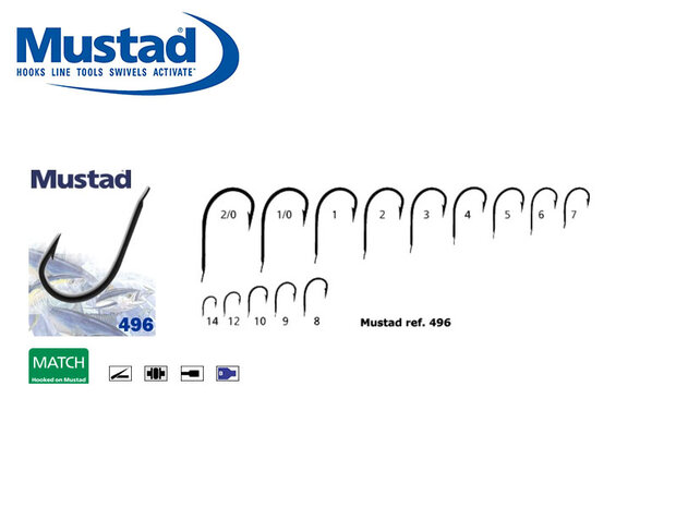 Mustad 496-BU (soft bait) 50st.