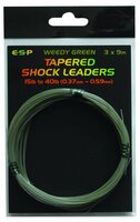 ESP Tapered shock leaders groen 15LB to 40LB